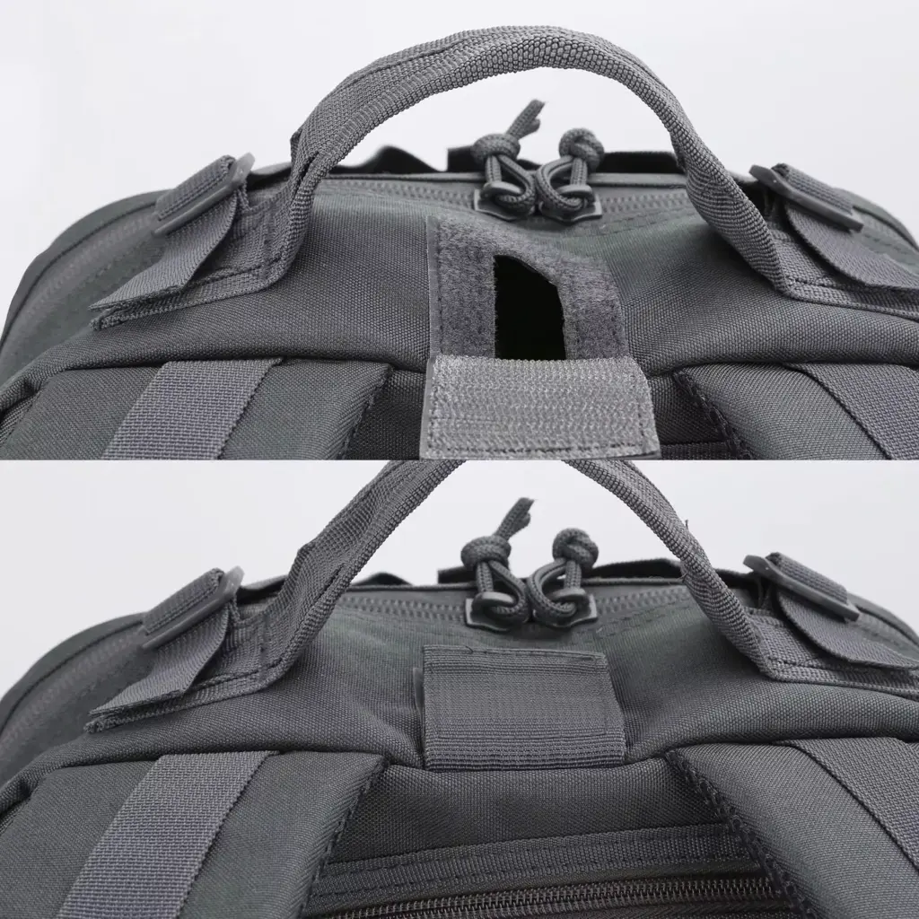 کوله پشتی بادوام در محیطی ناهموار در فضای باز نشان داده شده است