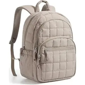 Ang puffy quilted backpack adunay usa ka light beige quilted design nga adunay usa ka bulsa sa Zipper, Mga bulsa sa kilid, ug gipadagan ang mga adjustable nga abaga sa abaga. OEM ug ODM CUSTOMASYON NGA MGA PILIDADO.