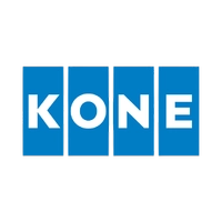 Blue logo with white letters spelling "KONE," each letter in a separate vertical blue rectangle, reflecting the OEM ODM design standard.