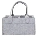 หอพักที่จัดเก็บแบบหลายช่องในรูปแบบสีเทาอ่อนที่จับและกระเป๋าหลายช่อง, แสดงบนพื้นหลังสีขาว. มีตัวเลือกการปรับแต่ง OEM และ ODM เพื่อตอบสนองความต้องการเฉพาะของคุณ.