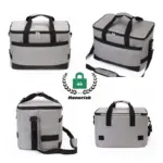 Тышке Zippered пикник Тоте шем гыч куд угловой гыч ончыктымо ., дене шем ручка да регулируемый плечевой тасма .. OEM да ODM келыштарыме доступен шкешотан брендинг ..