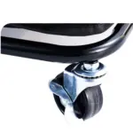 Zoumaache vun engem Caster Rad befestegt mat engem Metalrahmen am Hotel-Stil Wheeled Wäschmaschinn, Gëeegent fir OEM oder ODM Personnalisatioun.