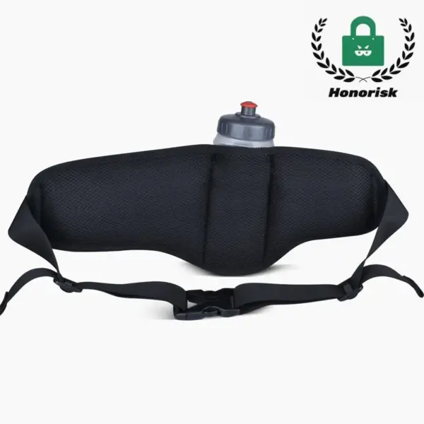 Nylon Sports Gürtel mat Fläsch-Halter an Upassungsband, mat den Éiere-Logo an der Uewen-Richteg-Ënnerstëtzung OEM / ODM Personnalisatioun fir Är Branding Bedierfnesser ze passen.