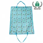 Kantong piknik cai, Handles biru, sareng logo hadanjangan di pojok katuhu luhur-sayogi pikeun OEM / Okm.