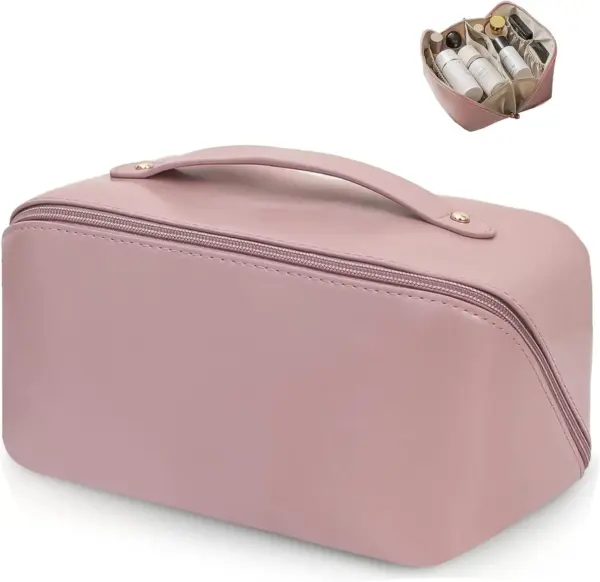 Еңел алһыу үтә күренмәле ПВХ сәйәхәт һаҡлау сумкаһы менән ручка; inset күрһәтә ойошҡан косметика эсендә OEM Одм үтә күренмәле ПВХ сәйәхәт һаҡлау сумкаһы.