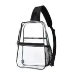 Mode PVC deursigtige kruisliggaamsak met swart afwerking, Ritssluiting, en sygaas sak - perfek vir OEM/ODM -aanpassing.