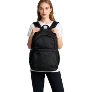 ʻEleʻele ʻeleʻele lōʻihi laptop backpack - Hiki i ka hanu mesh Commuter Backpack (OEm / odm)