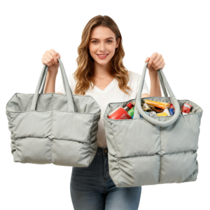 Borża Tote tal-Ħażna ikkuttunata li tintewa - Bag Organizzatur Ħfief ta' Kapaċità Kbira (OEM / ODM)