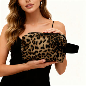 OEM Factory Leopard Print Toiletry Bag – Personalized Travel Cosmetic Bag