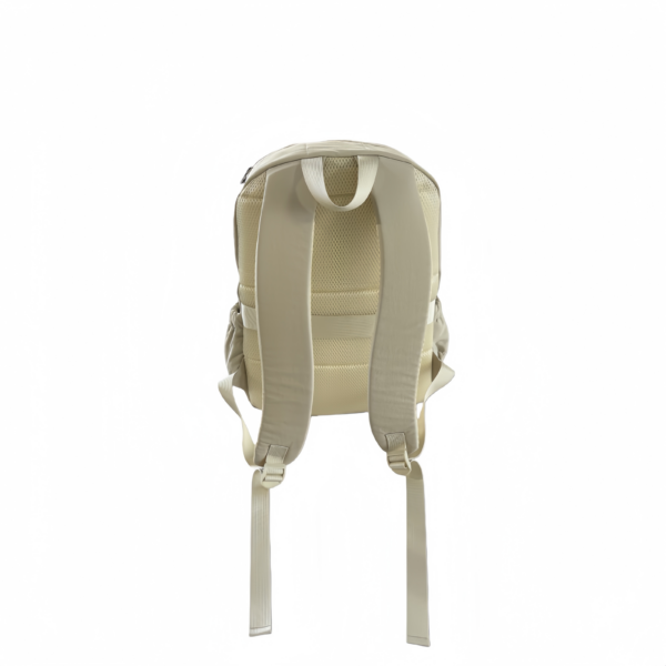 Beige Quilted Lightweight Commuter Backpack-04
