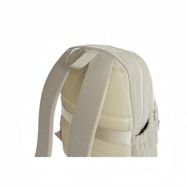 Beige Quilted Lightweight Commuter Backpack-03