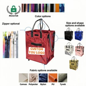 Custom Wheeled Shopping Bag - OEM Rolling Tote With Logo Customization