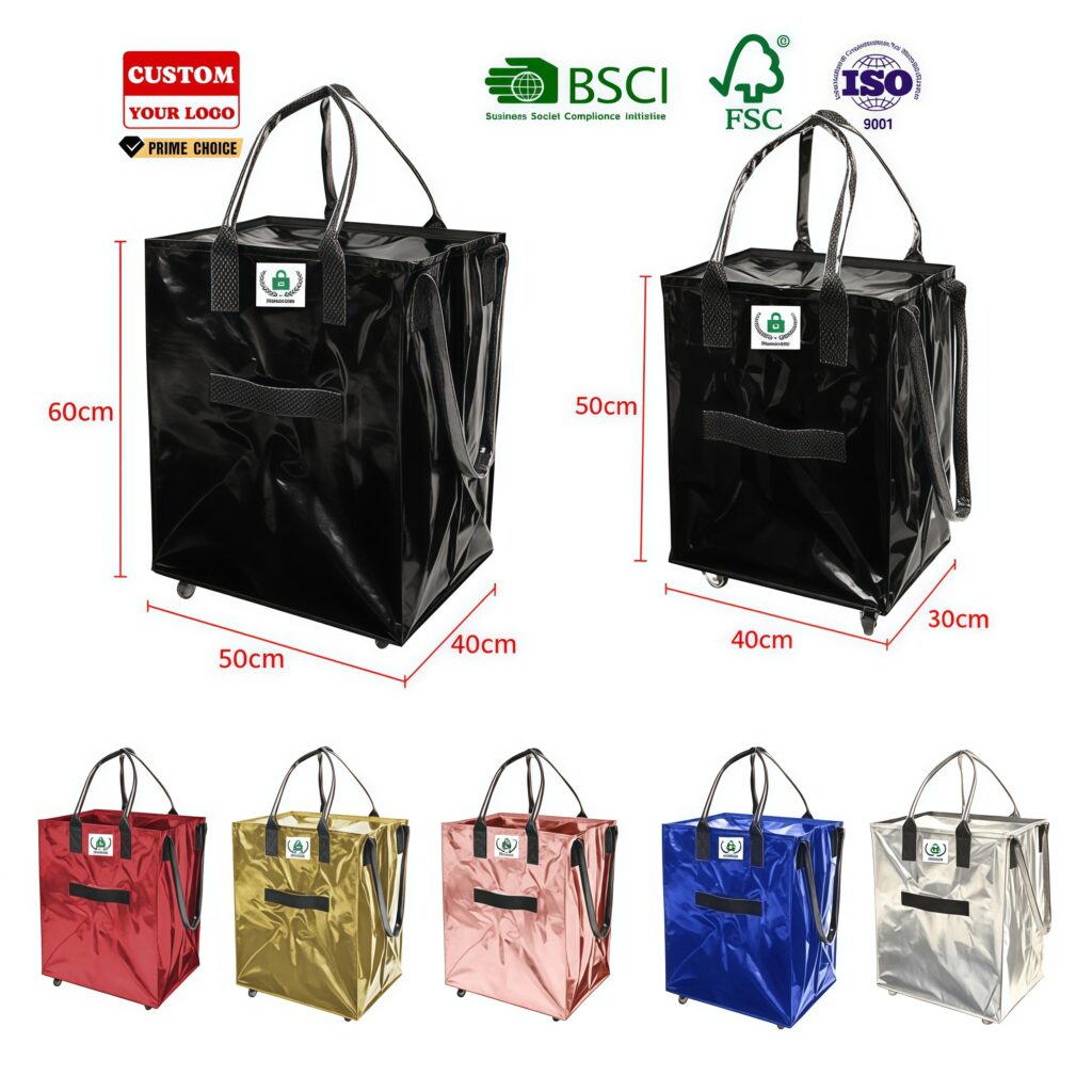 Kantong balanja roda khusus dianggo di pasar tani