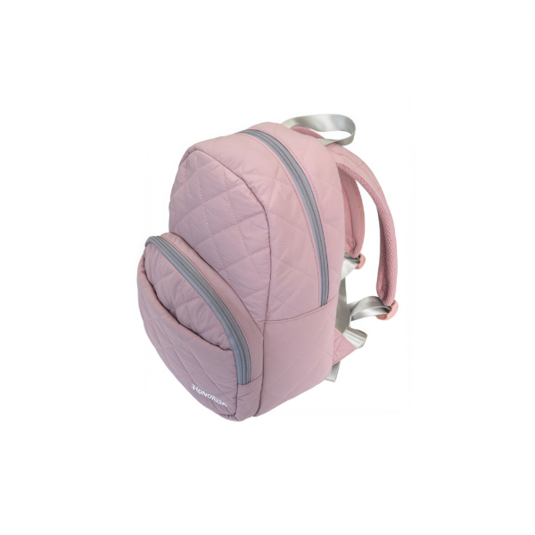 pink quilted backpack