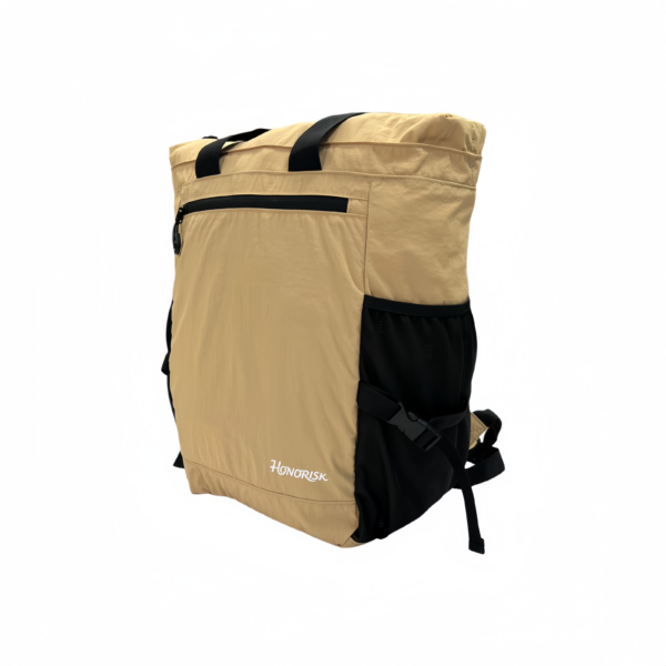 Khaki Foldable Backpack Lightweight Packable Travel Backpack Soft Nylon Portable Compact Daypack - Image 3