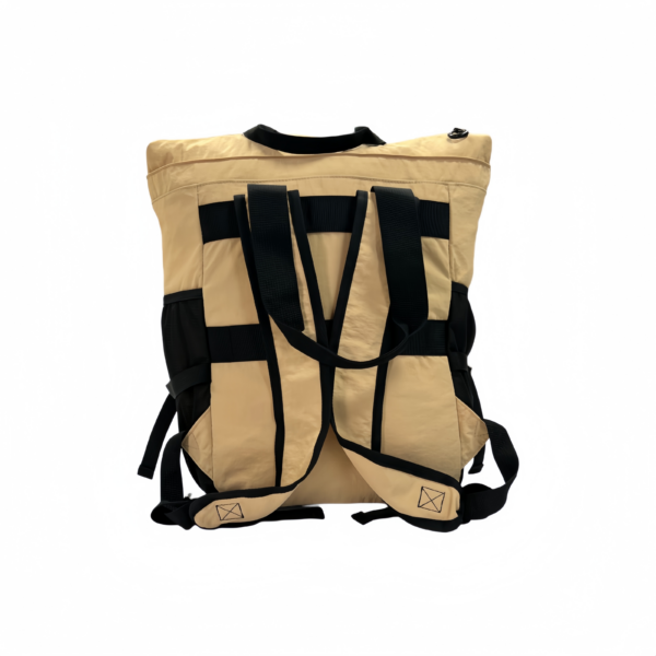 Khaki Foldable Backpack Lightweight Packable Travel Backpack Soft Nylon Portable Compact Daypack - Image 2